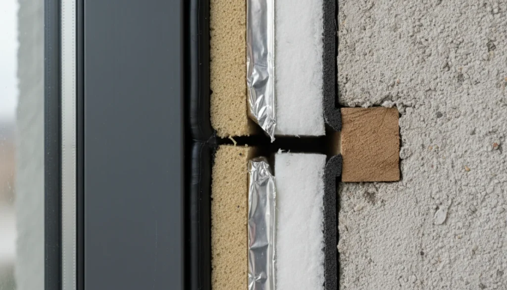 Fenstereinbau dichtungsmaterial luftloecher