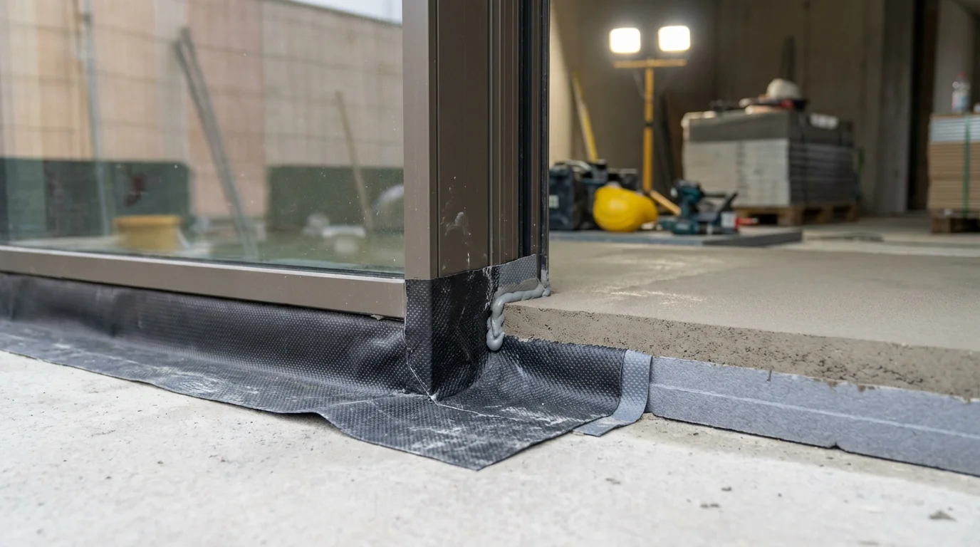 Fensterinstallation unterer anschluss