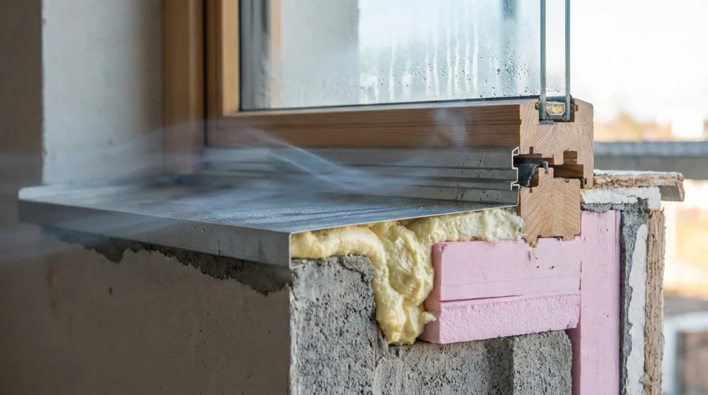 Fensterrahmen isolierluecke luftzug