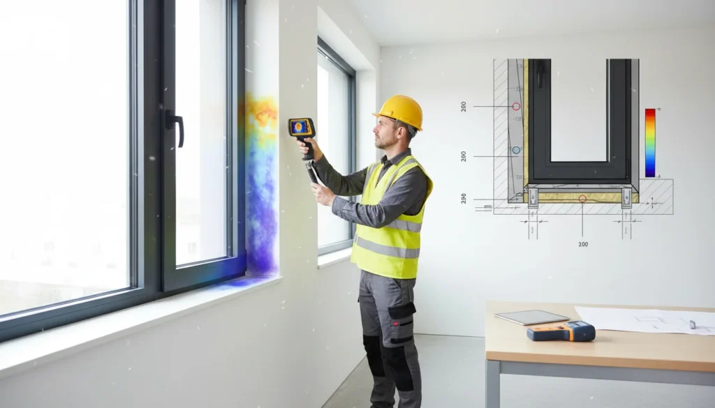 Gebaeudeinspektion waermebildkamera fenster