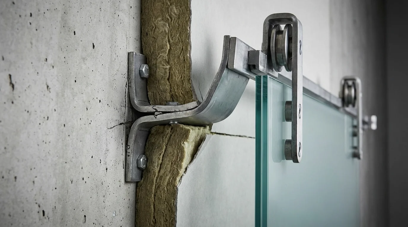 Glasschiebetuer strukturfehler architekturfoto