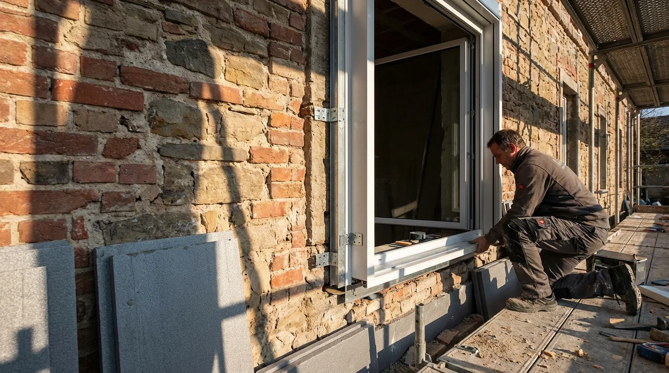 Handwerker fenster altbau kontrast
