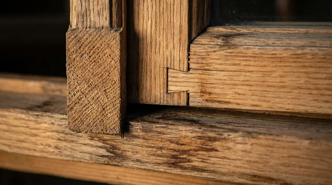 Holzfensterrahmen eckverbindung detail