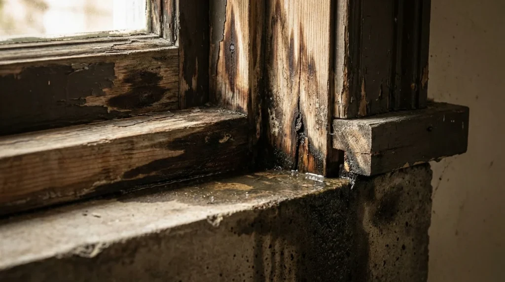 Holzfensterrahmen regenwasser schwaechen