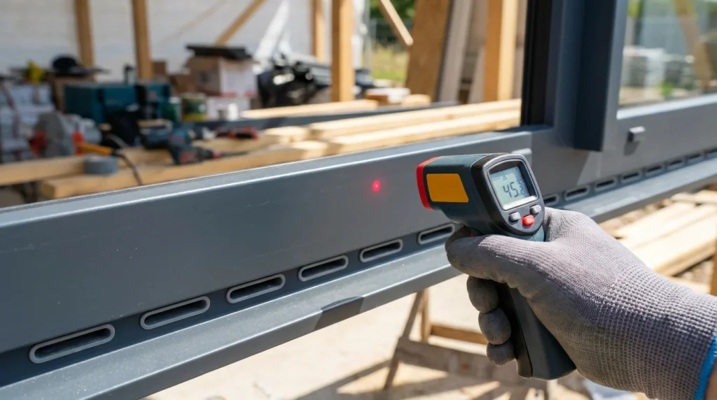 Infrarotthermometer fensterprofil messung