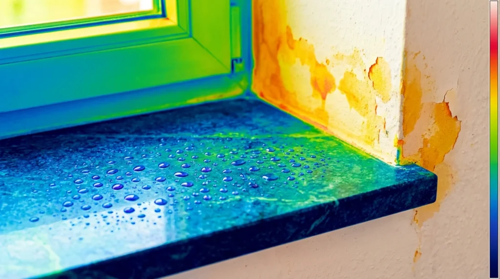 Kondenswasser fensterbank marmor