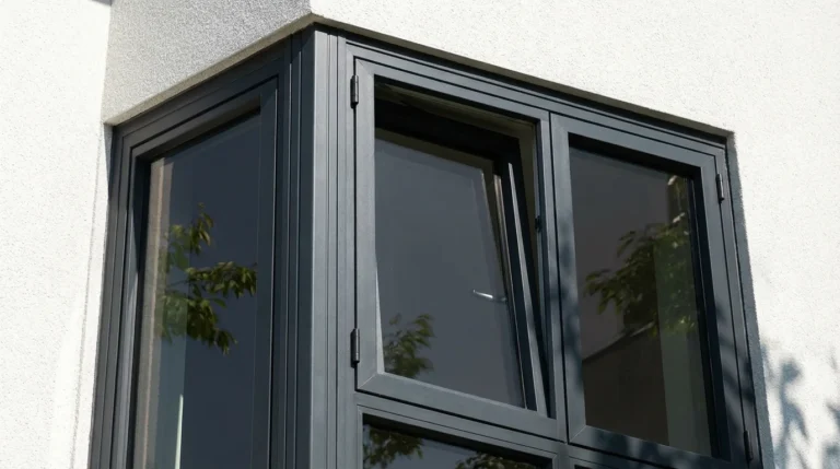 Moderner pvc fensterrahmen fassade