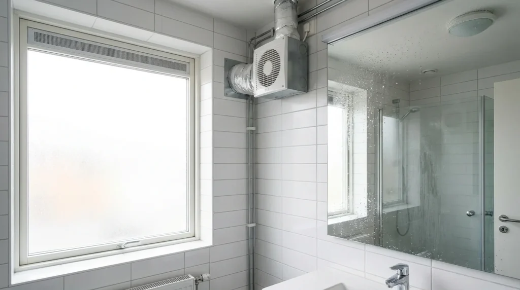 Modernes badezimmer grosses fenster
