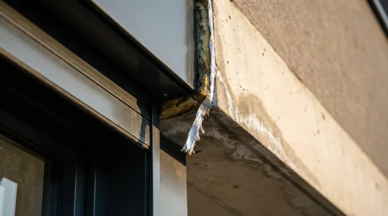 Modernes gebaeude raffstore fassade