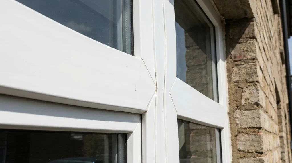 Verformter pvc fensterrahmen